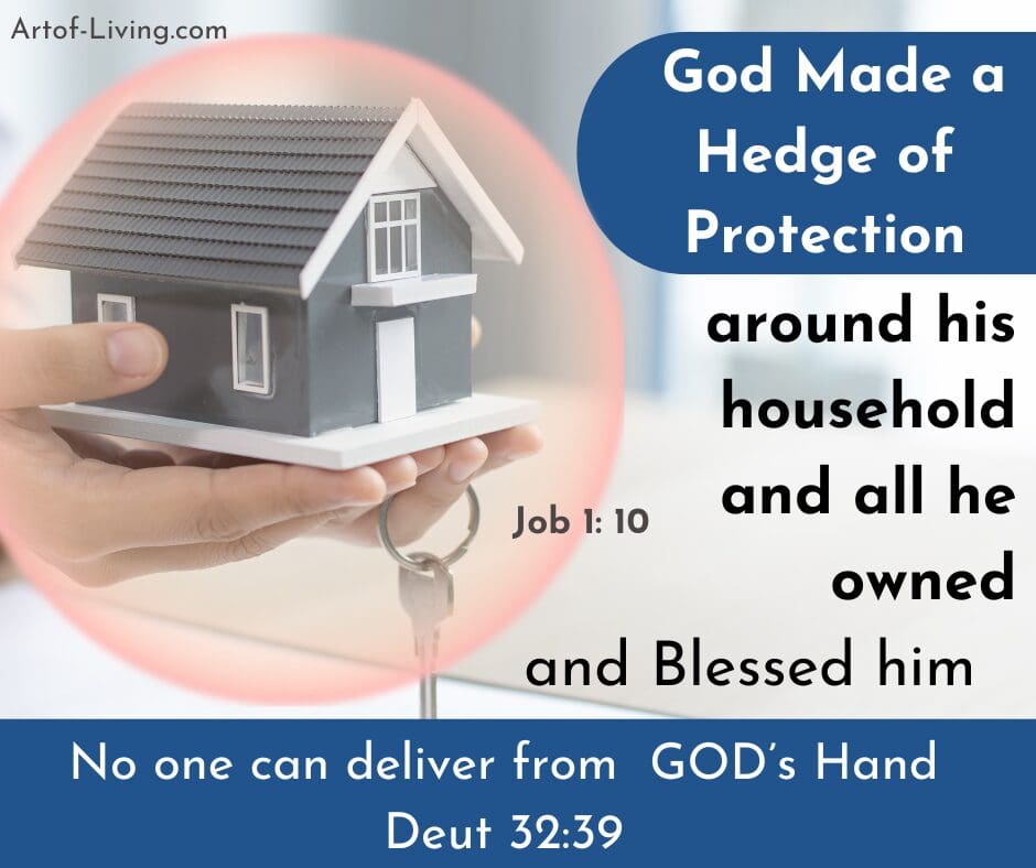 Hands holding house model symbolizing home protection